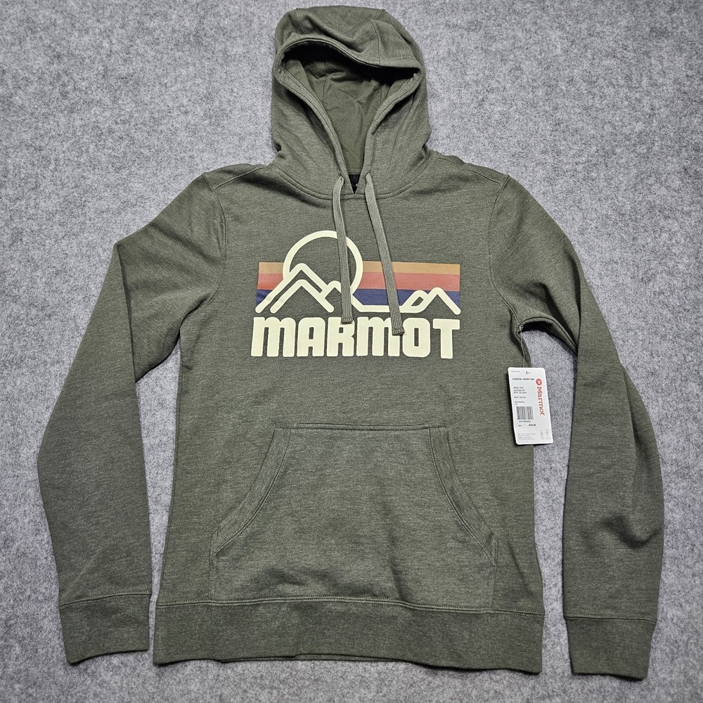Men's MARMOT Coastal‎ Hoody Hoodie Heather Green Small NWT NEW NiCe!